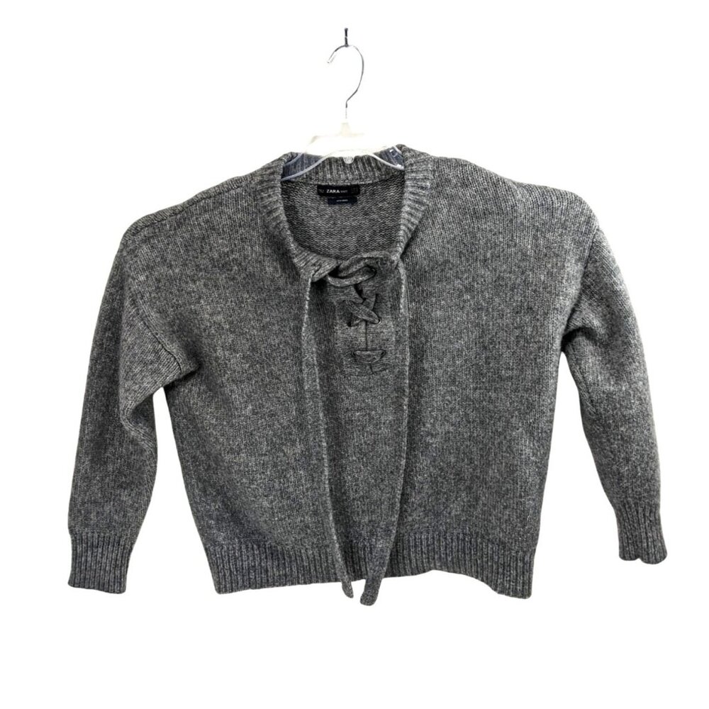 Zara  Medium  Grey  Knit Pull-Over Sweater 45m